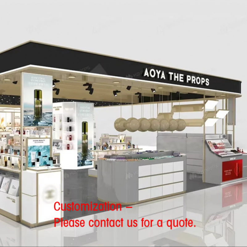 Luxury Skincare Shop - Maßgefertigter Luxus-Kosmetik-Kiosk, Einzelhandels-Beauty-Display-Stand, Make-up- und Hautpflege-Vitrine,