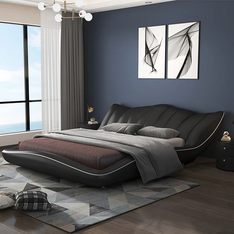 Luxury Skincare Europe - Sun Black Design Doppelbett, luxuriös, schlicht,