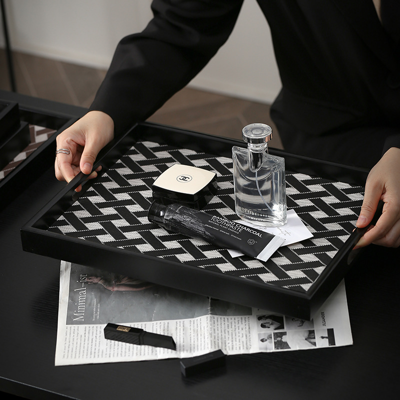 Edles Leder-Holztablett, Wohnz – Luxury Skincare Tray Bewertung und Preis