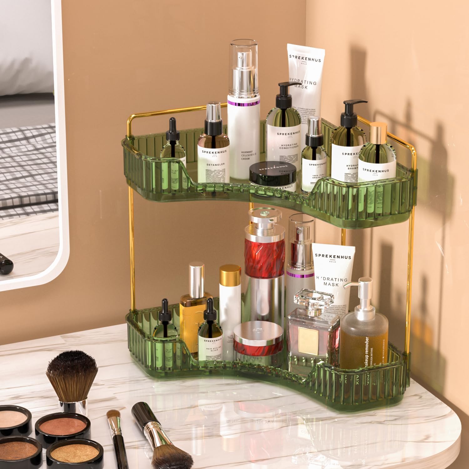 2-stufiger transparenter Badez – Luxury Skincare Tray Bewertung und Preis